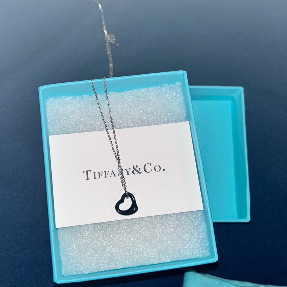 Tiffany & Co. Silver Open Heart Necklace